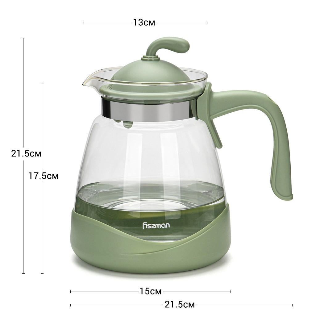 Кувшин для напитков Fissman из стекла с крышкой 21,5х15х21,5 см 2000 мл - фото 2 Кувшин для напитков Fissman из стекла с крышкой 21,5х15х21,5 см 2000 мл - фото 2