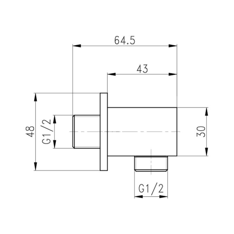 Подключение для душевого шланга Q-tap CRM B130 29618Qtap (SD00035717) - фото 2