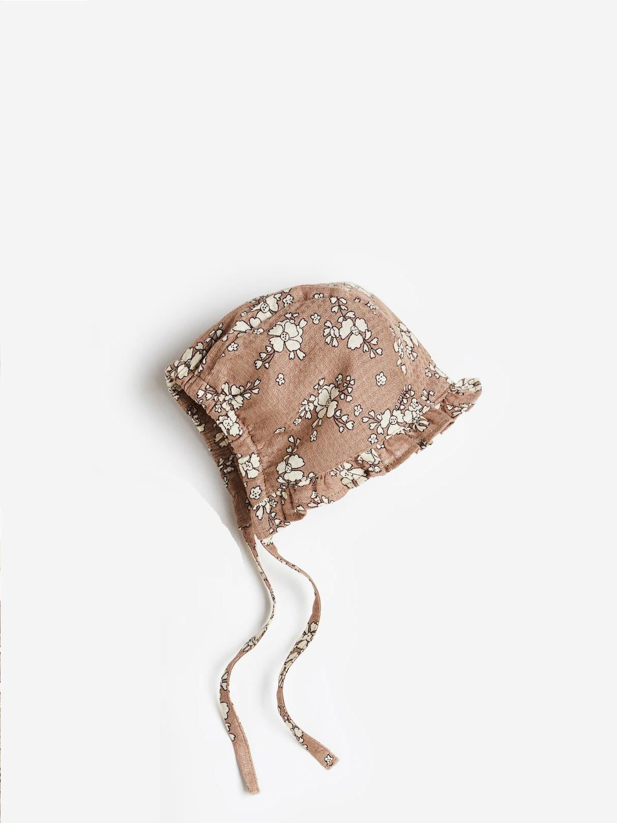 Шапка H&M Квіти р. 40 62 см Коричневий (A41111605341)
