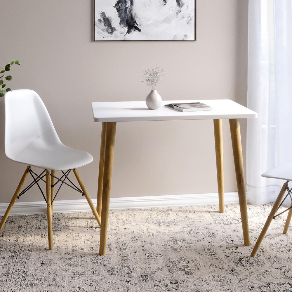 Обеденный стол Lion Маями-2 деревянные ножки 900х600х730 мм Нимфея Альба Белый (26430435)