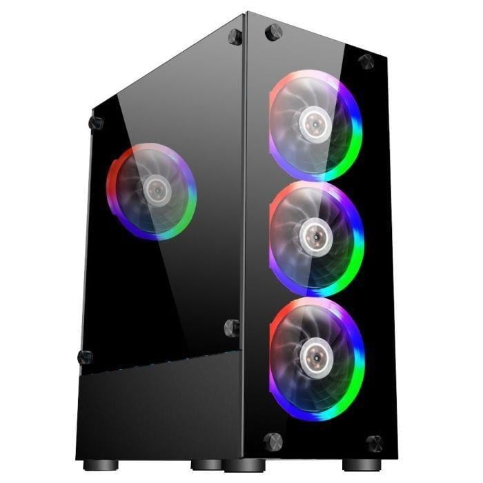 Корпус для ПК 1stPlayer V2-A-BK-4F1 Чорний (2881190401)