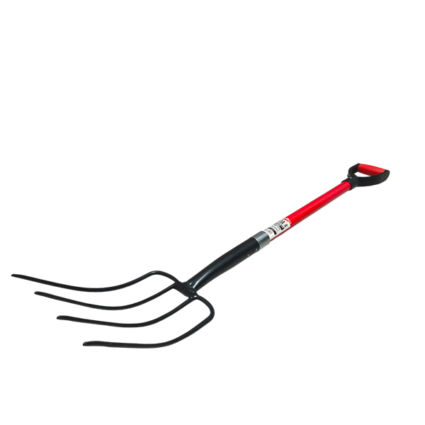 Вилы четыре зуба стеклопластиковый черенок пластиковая ручка WoffMann