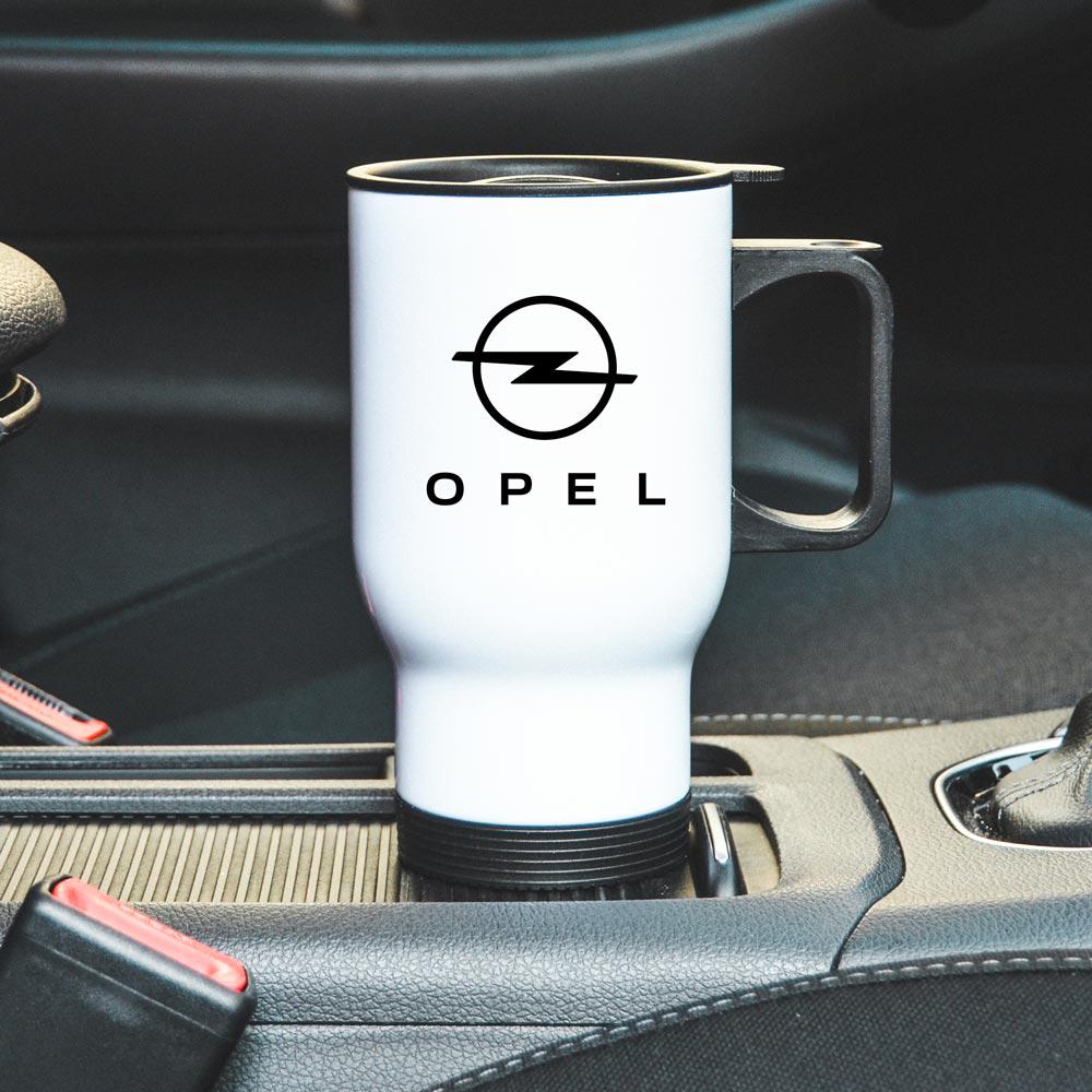 Термокружка автомобильная с логотипом Opel 450 мл Белый (22802306)