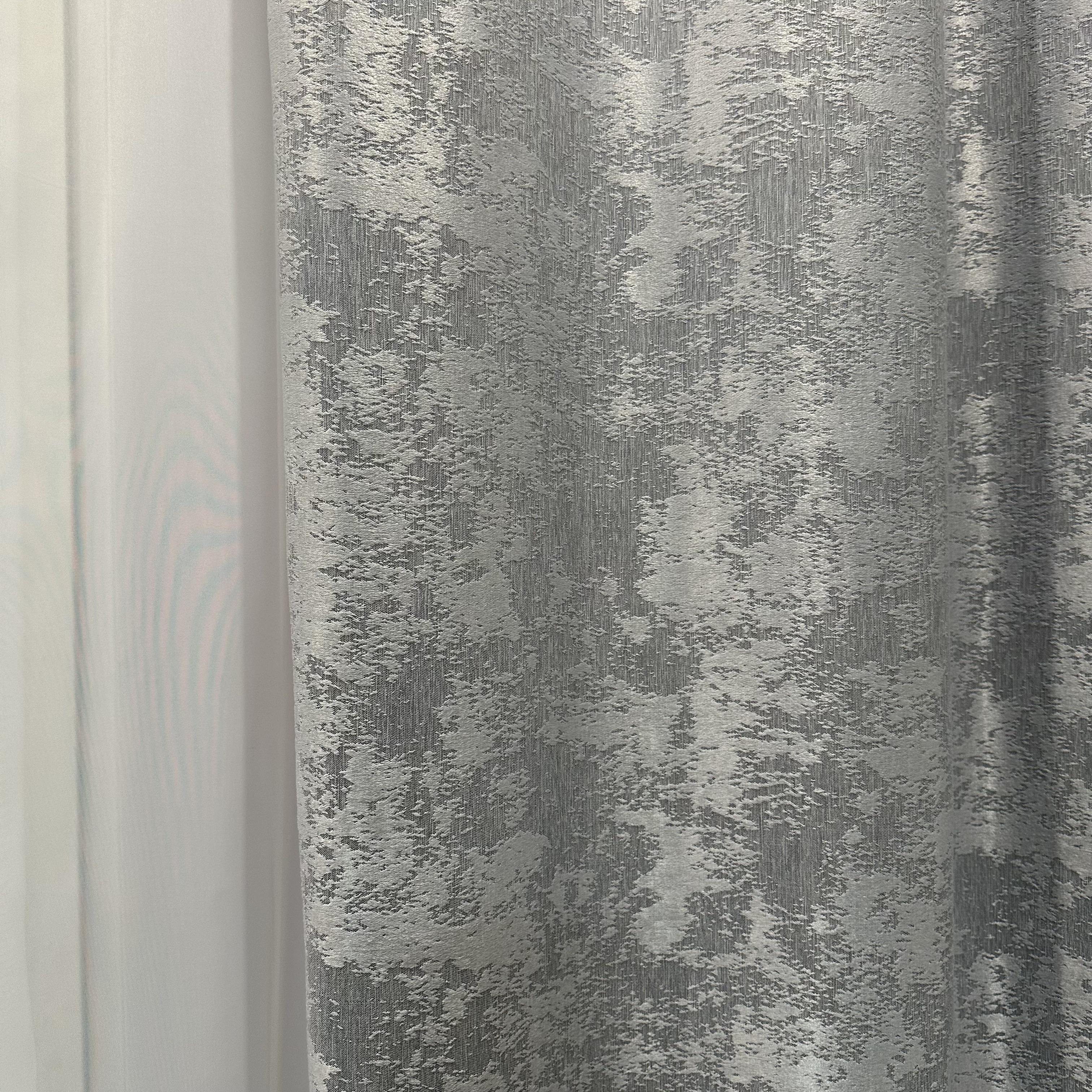 Шторы жаккардовые с мраморным узором среднее затемнение 1,5x2,7 м 2 шт. Светло-серый (К1039-31) - фото 5 Шторы жаккардовые с мраморным узором среднее затемнение 1,5x2,7 м 2 шт. Светло-серый (К1039-31) - фото 5