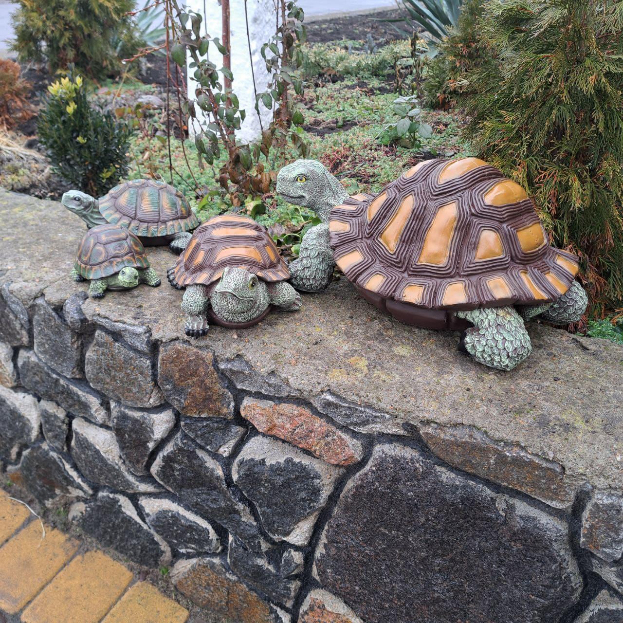 Садовая фигура Семья черепах №1 (2849-e2585) - фото 3