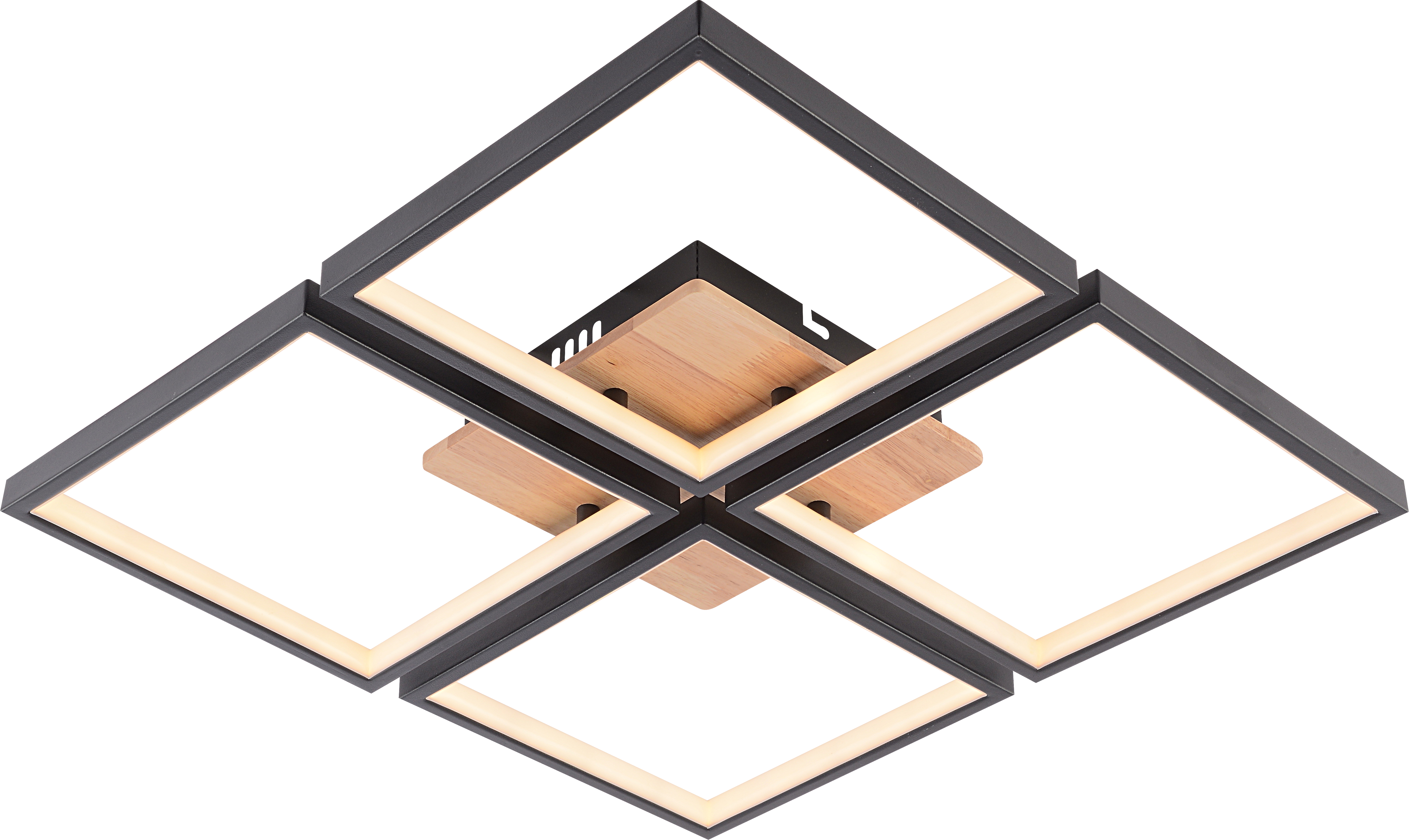 Люстра светодиодная постельное VALESO DK6587/4 с пультом LED 82W димер Черный/Дерево