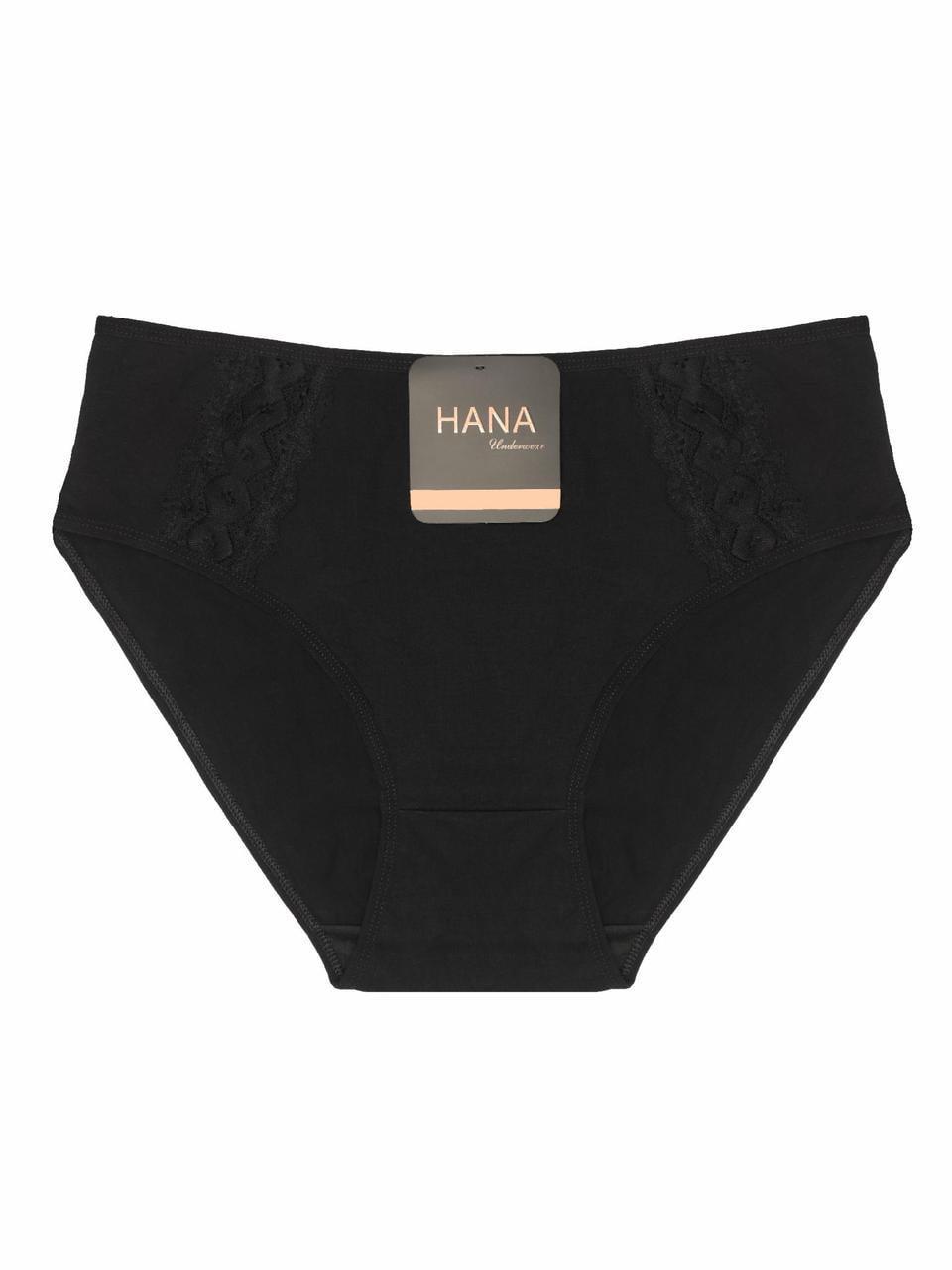 Трусы женские хлопок HANA 114 2XL р. 50-52 Черный