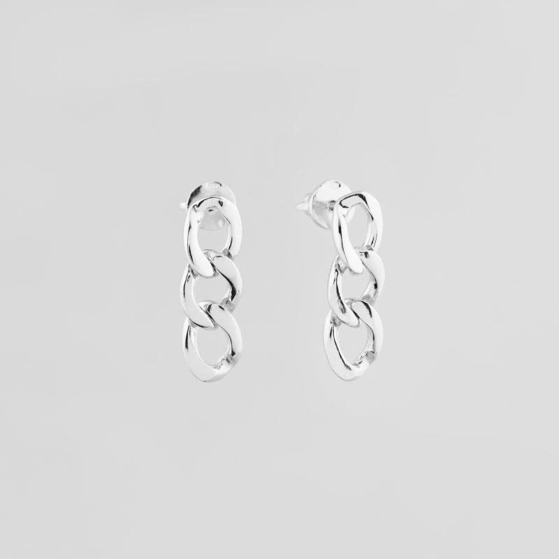 Серебряные серьги Стальной образ (54010-р)