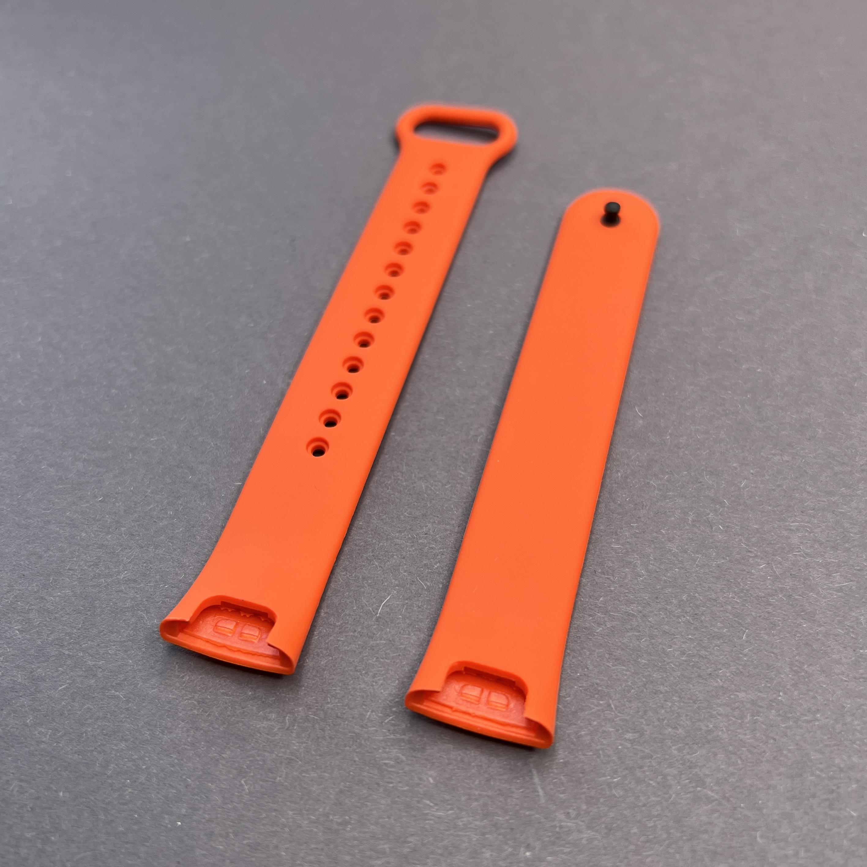 Ремешок силиконовый для Xiaomi Redmi Smart Band Pro однотонный Оранжевый - фото 3