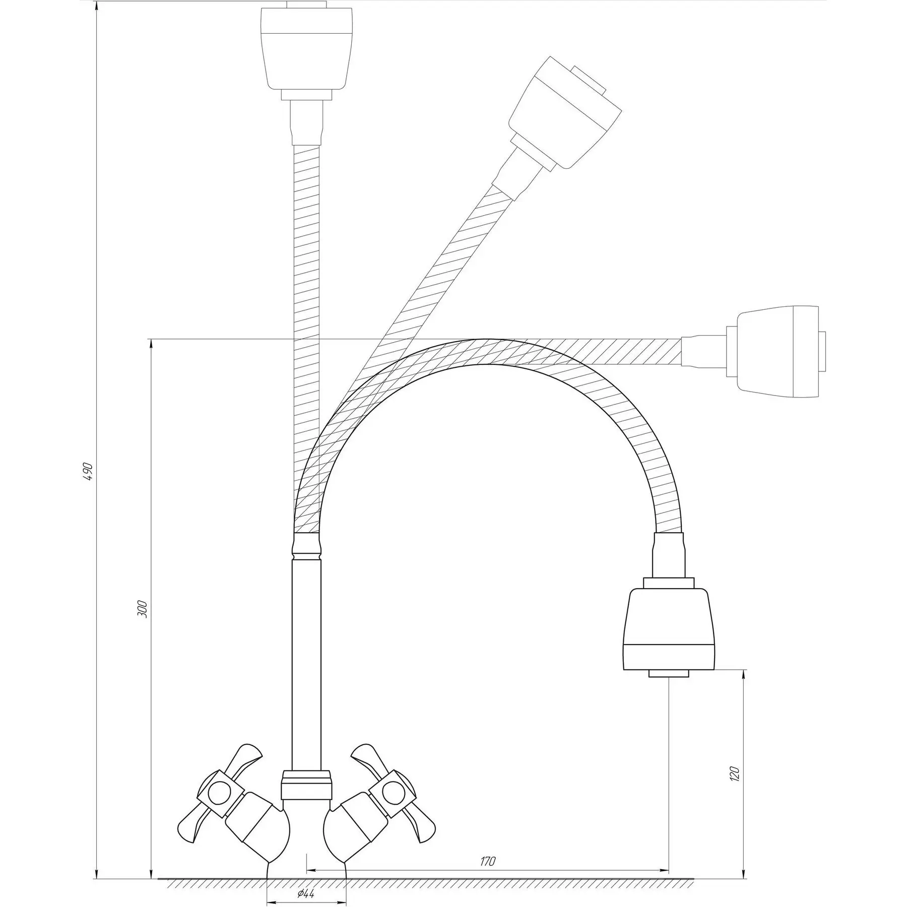 Смеситель для кухни DOMINO DK-H1-2N-103MA Chrom (GSR-000017654) - фото 4