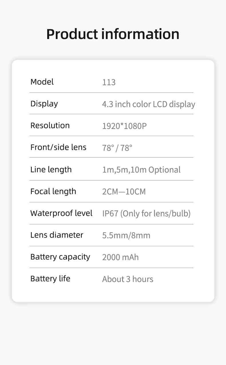 Відеоендоскоп Inskam 113 DL 8 мм 2 камери 5 м (1324) - фото 4 Відеоендоскоп Inskam 113 DL 8 мм 2 камери 5 м (1324) - фото 4