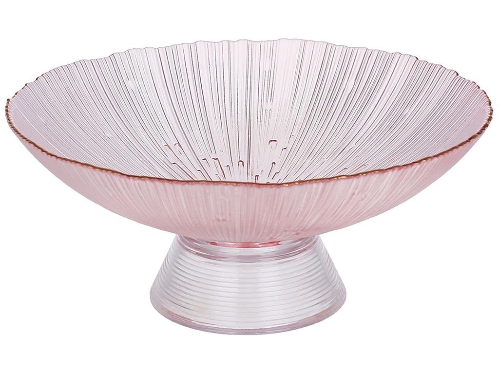 Фруктовница на ножке с ободком Fleur 24,5х10,8 см Розовый с золотым (BDI-992-151) Фруктовница на ножке с ободком Fleur 24,5х10,8 см Розовый с золотым (BDI-992-151)