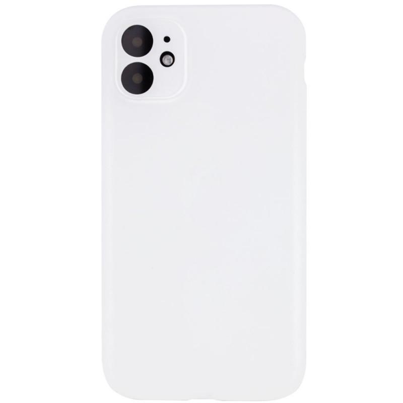 Противоударный чехол Silicone Case Full Camera Protective (AA) NL для Apple iPhone 12 (6.1") Белый / White