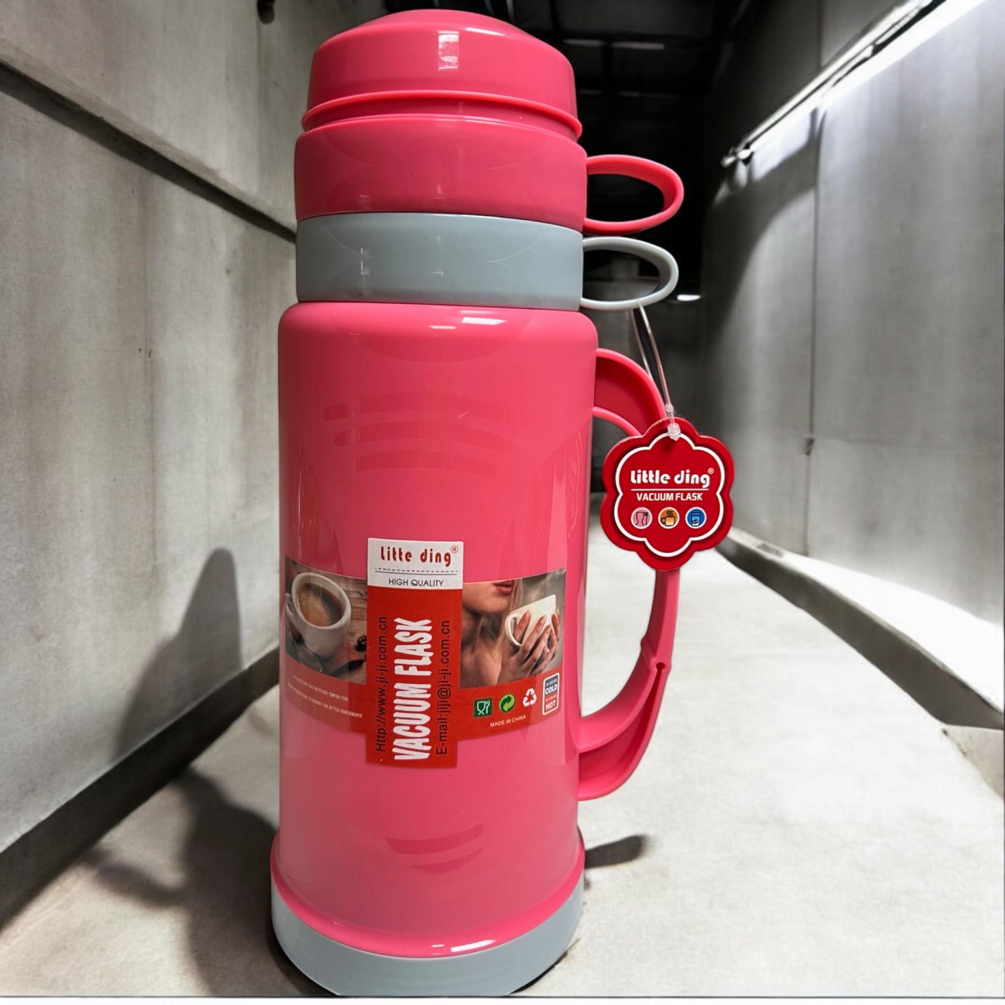 Термос UKC T108 с крышкой нержавеющая сталь 1000 мл Pink (Т_T108Pink) - фото 4