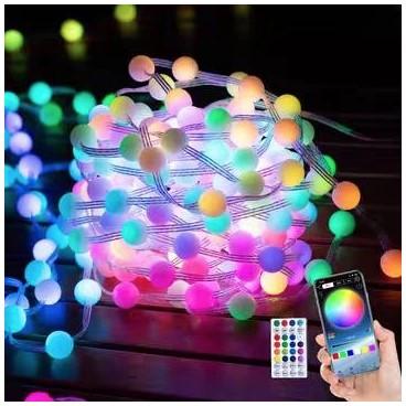 Гирлянда умная музыкальная Multi RGB USB управление от смартфона и пульта диста 200LED 20 м Разноцветный (2413832771) - фото 5