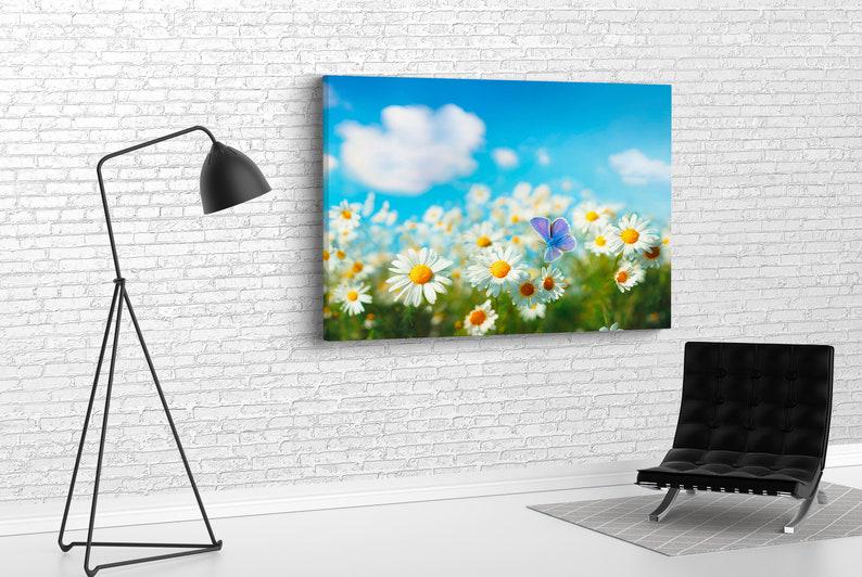 Картина для интерьера Красивые ромашки 80x54 см (675)