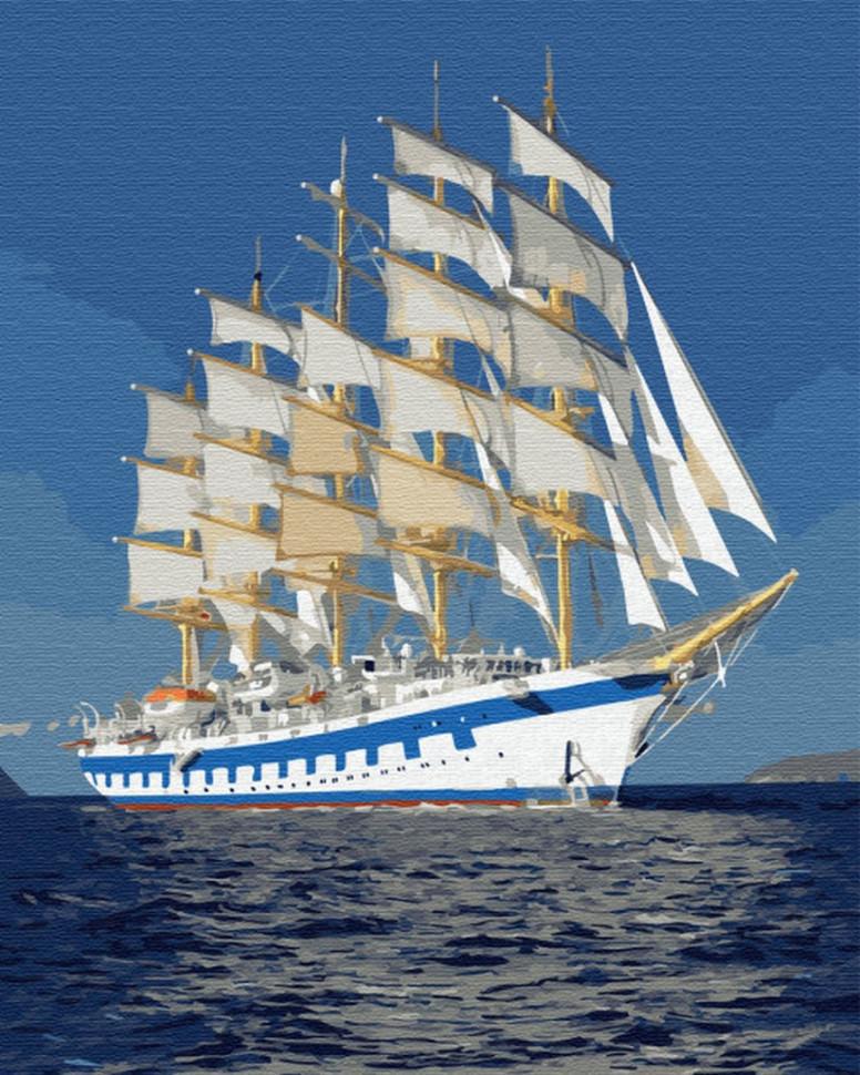 Картина за номерами Brushme Прогулянка на кораблі 40х50 см (BRM33066) Картина за номерами Brushme Прогулянка на кораблі 40х50 см (BRM33066)