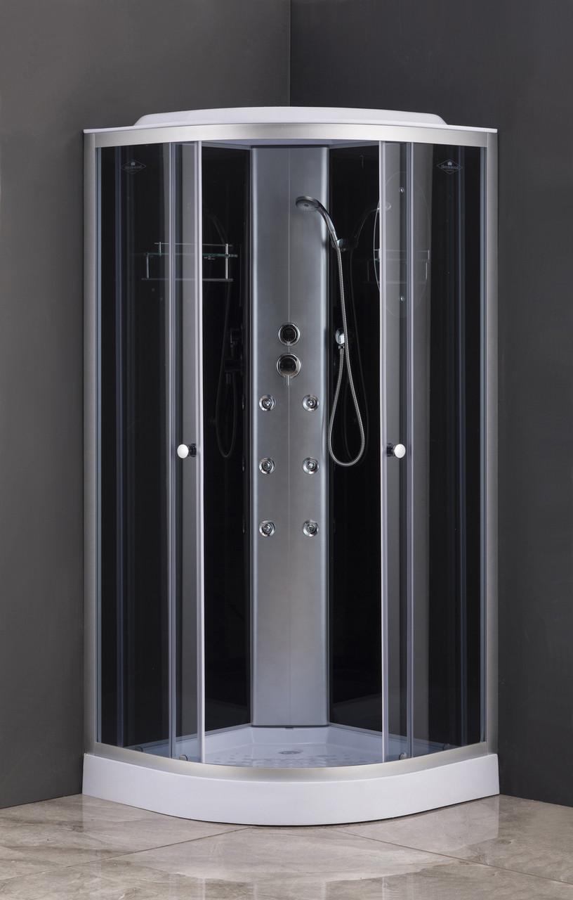 Бокс душевой MIXXUS STRONG SBH02-90x90x215-GR с гидромассажем низкий поддон Satin (MI6891) - фото 2 Бокс душевой MIXXUS STRONG SBH02-90x90x215-GR с гидромассажем низкий поддон Satin (MI6891) - фото 2