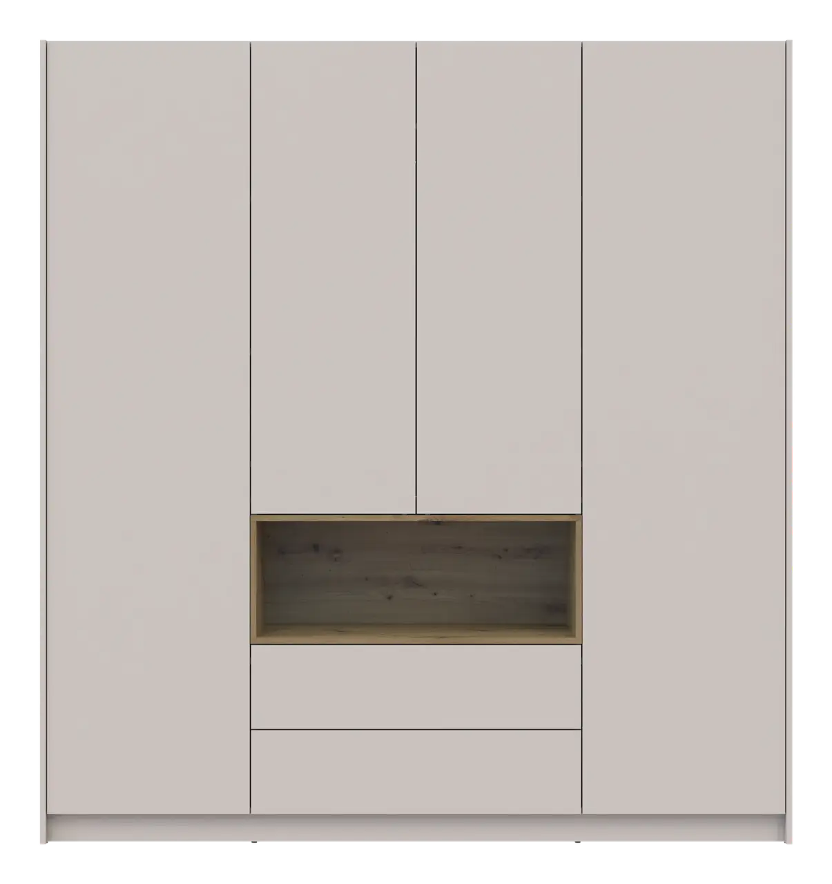 Шкаф для одежды с нишей Doros Дейл 4 ДСП 206х52х220 см Кашемир/Дуб Артизан (80737727)