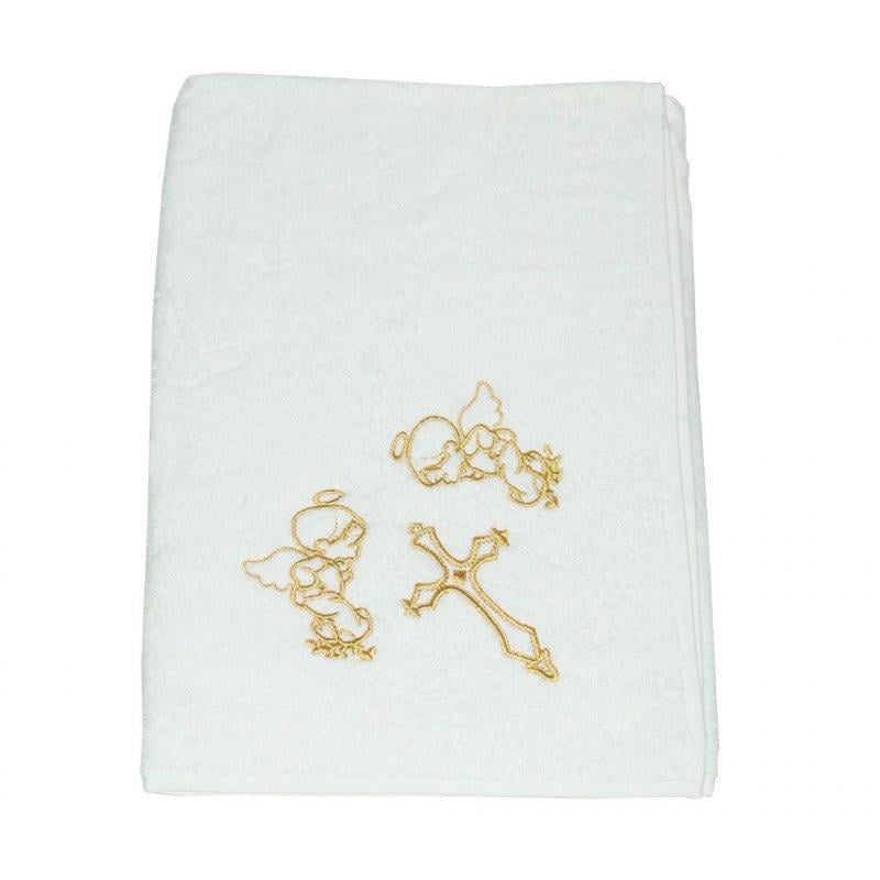 Крыжма Gulcan Ангел с вышивкой 100х100 см Золотой (21602)