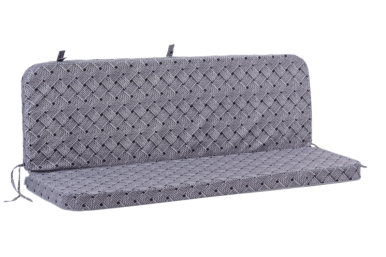 Матрац для гойдалки eGarden Victoria 170x110x8 см тканина з тефлоновим покриттям Ротанг сірий