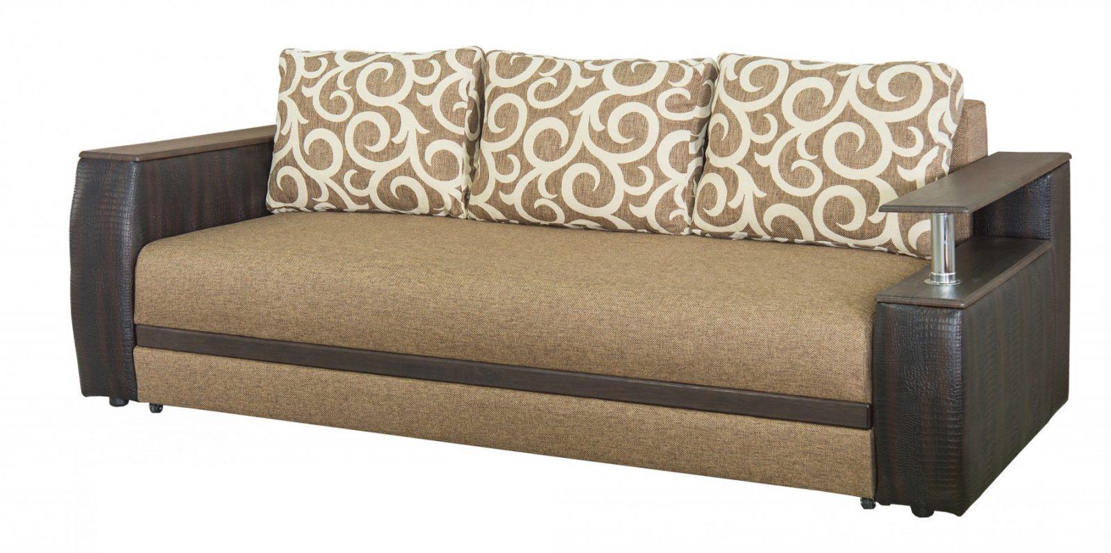 Диван раскладной Мебель-Сервис Персей еврокнижка ДСП/дерево ткань Ланкасетр Коричневый/Бежевый