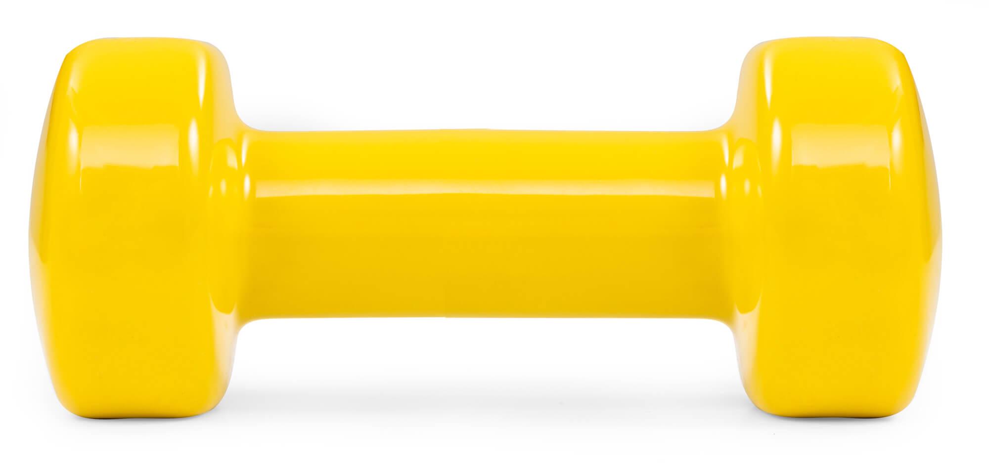 Набір гантелей Hop-Sport HS-V030DC 2х3 кг круглих вінілових Жовтий - фото 3 Набір гантелей Hop-Sport HS-V030DC 2х3 кг круглих вінілових Жовтий - фото 3