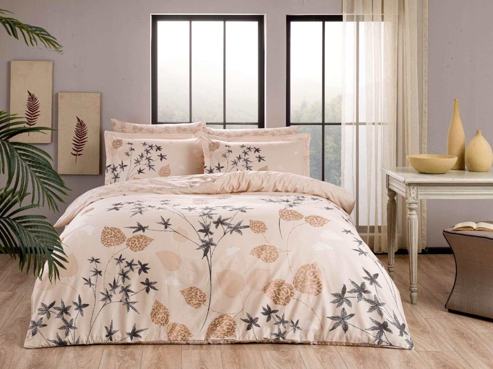 Постельное белье TAC Delux Ronda capucino v04 семейный (svt-2000022297295)