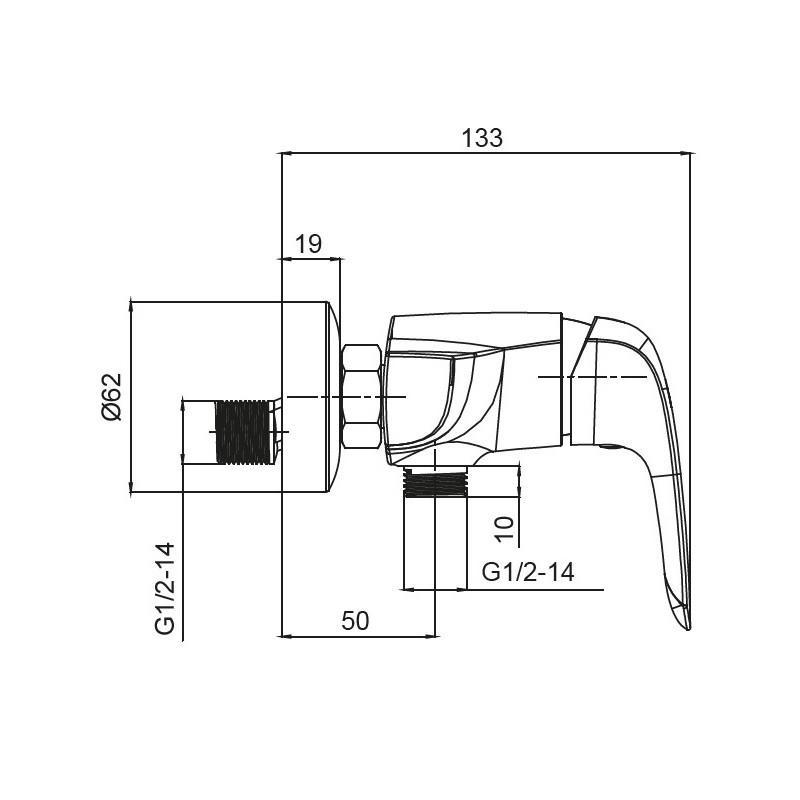 Смеситель для душа KOER KB-30008-05 Черный (KR3475) - фото 2