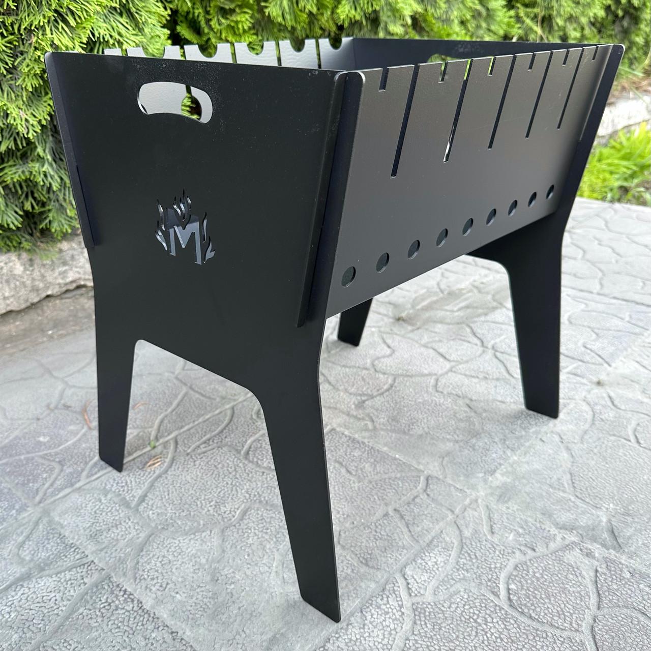 Мангал розбірний Metalzavod Фенікс на 6 шампурів 3 мм/41,5х32,3х40 см (MR6-3) - фото 3