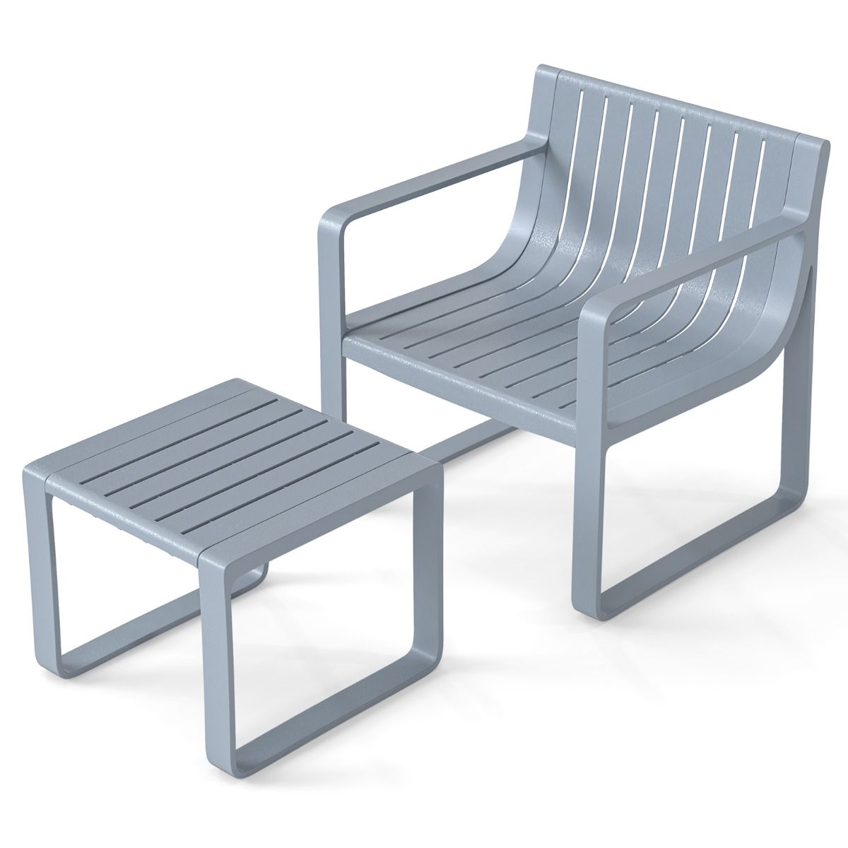 Садовый стол Costway 70х70х72 см Серый (COSTWAY-01072)