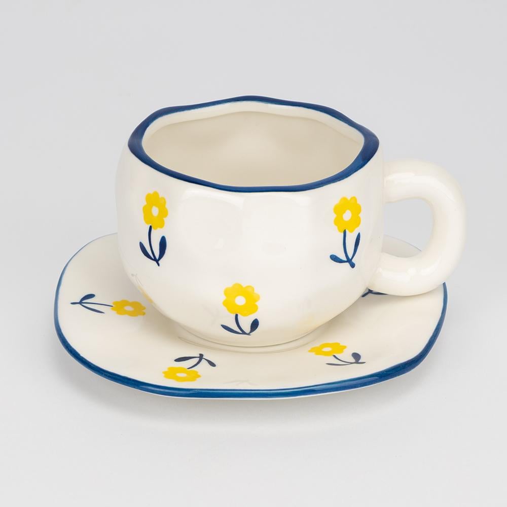 Чашка с блюдцем Солнечная ромашка 350 мл (9295-003)