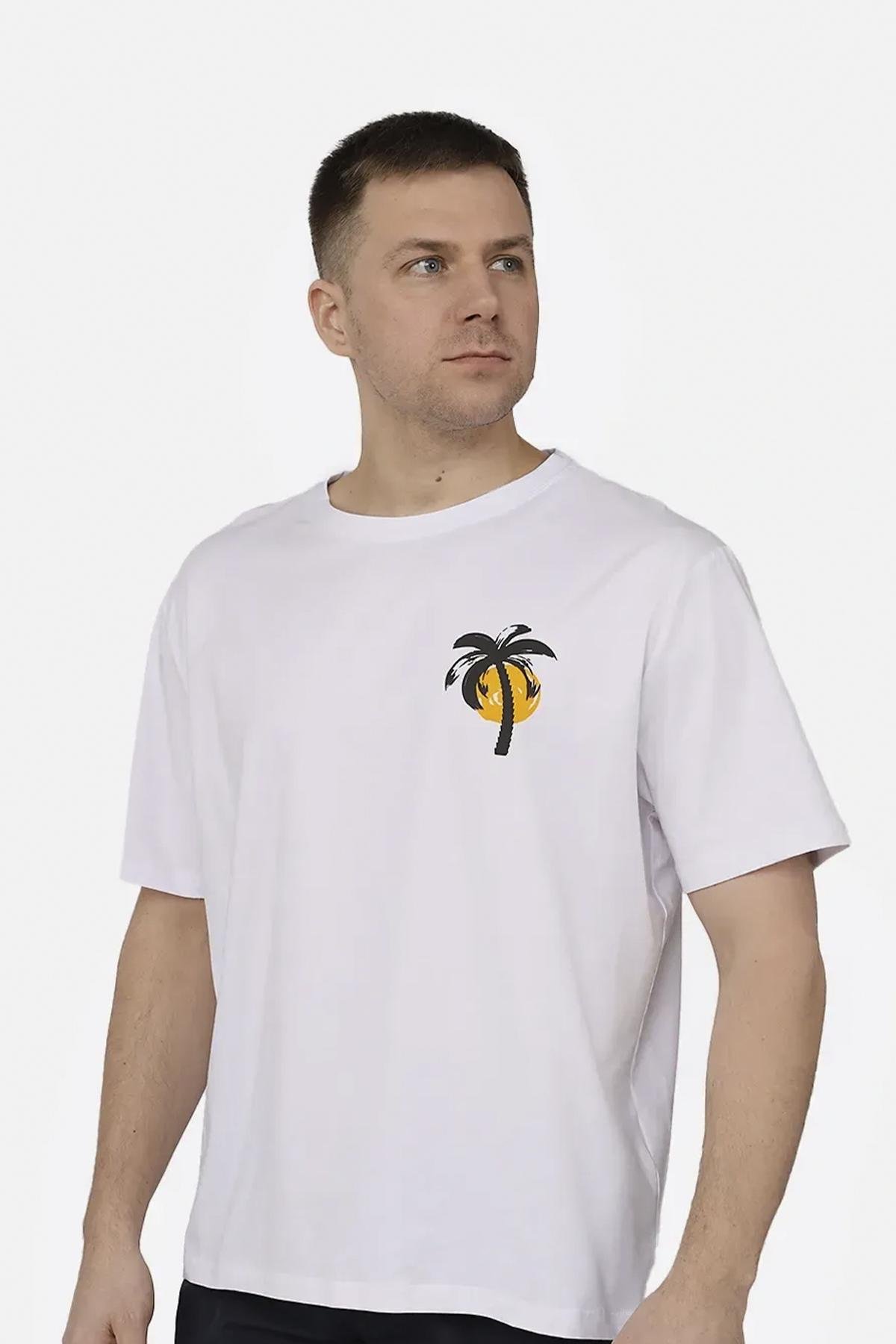 Футболка мужская ЦБ-00270058 с коротким рукавом р. 44 Белый (SKT001045273)