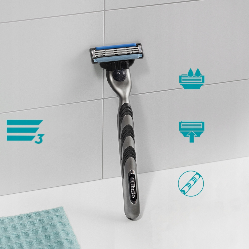 Станок для бритья мужской GILLETTE Mach3 и 3 картриджа - фото 8 Станок для бритья мужской GILLETTE Mach3 и 3 картриджа - фото 8