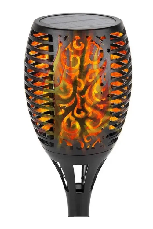 Светильник садовый водонепроницаемый на солнечной батарее с эффектом пламени 52 см (2479515715)