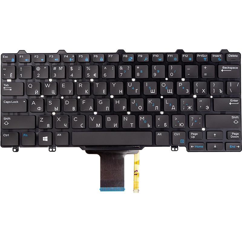 Клавiатура Power для ноутбука DELL Latitude E5270 E7270 підсвічування Чoрний