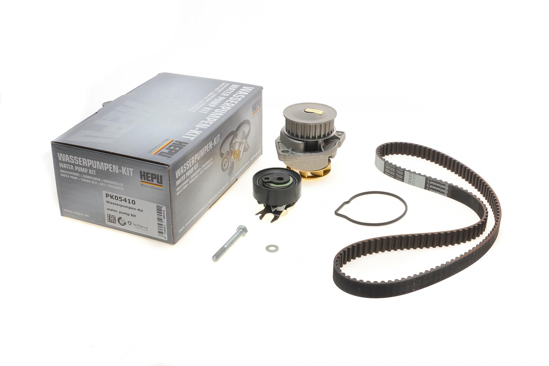 Комплект ГРМ и помпа Hepu VW Caddy II/Polo 1.0/1.4 95-04 135x19 помпа Hepu P541 PK05410