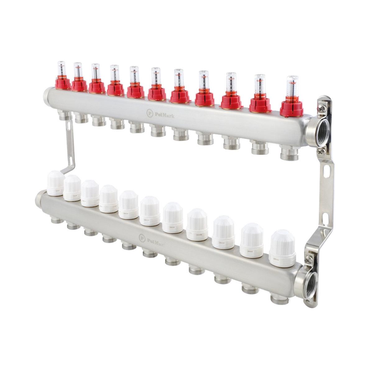 Коллектор Polmark 1"х3/4" 11 выходов PSMF111 - фото 1 Коллектор Polmark 1"х3/4" 11 выходов PSMF111 - фото 1