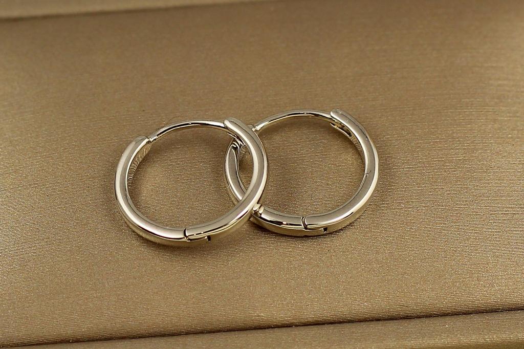 Серьги Xuping Jewelry тоненькие колечки 1,4 см Серебристый (31481353)