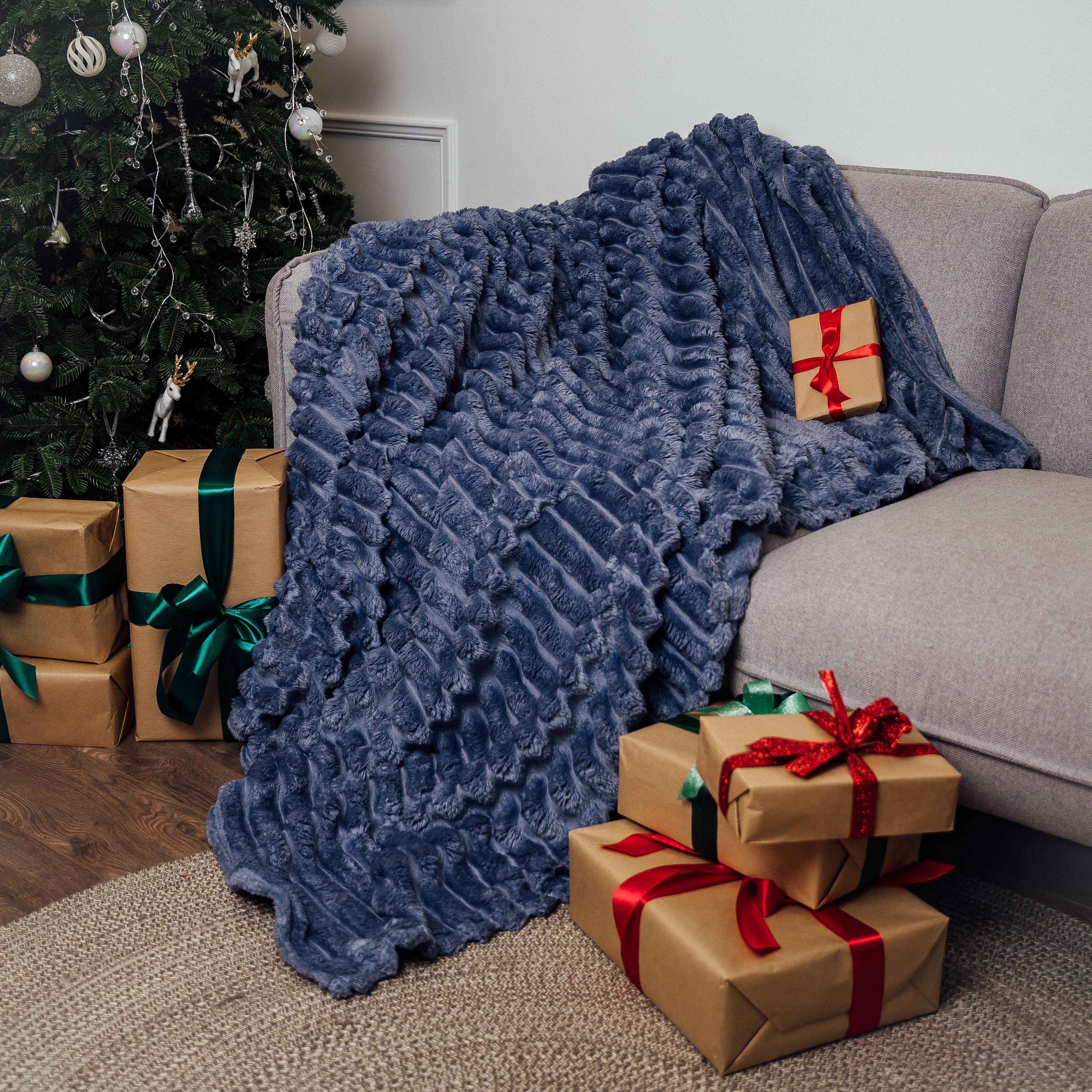 Плед Милый шарпей полуторный 150х210 см Синяя волна (87255) Плед Милый шарпей полуторный 150х210 см Синяя волна (87255)