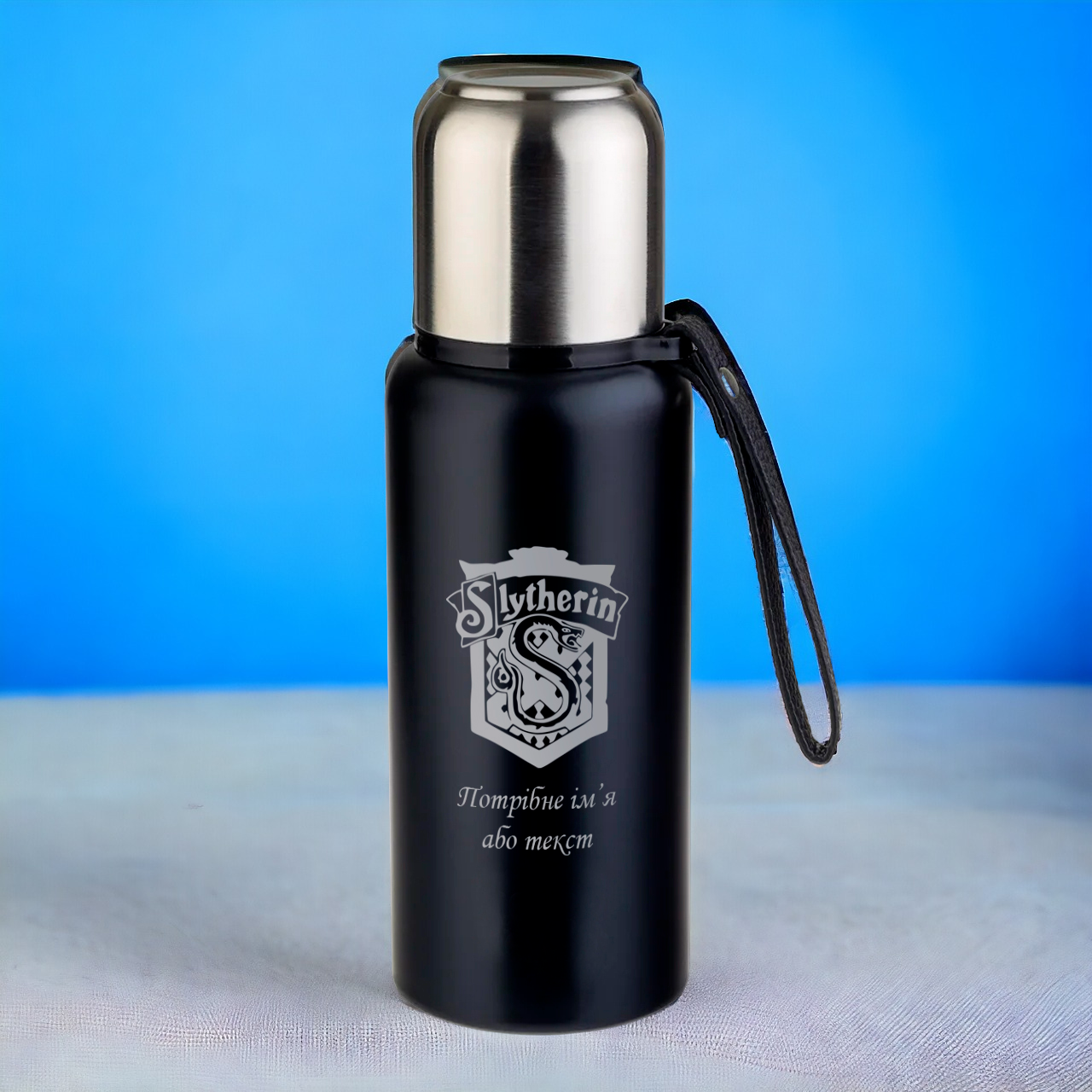 Термос детский с гербом Слизерин 0,5л (Д-ТЕР08)