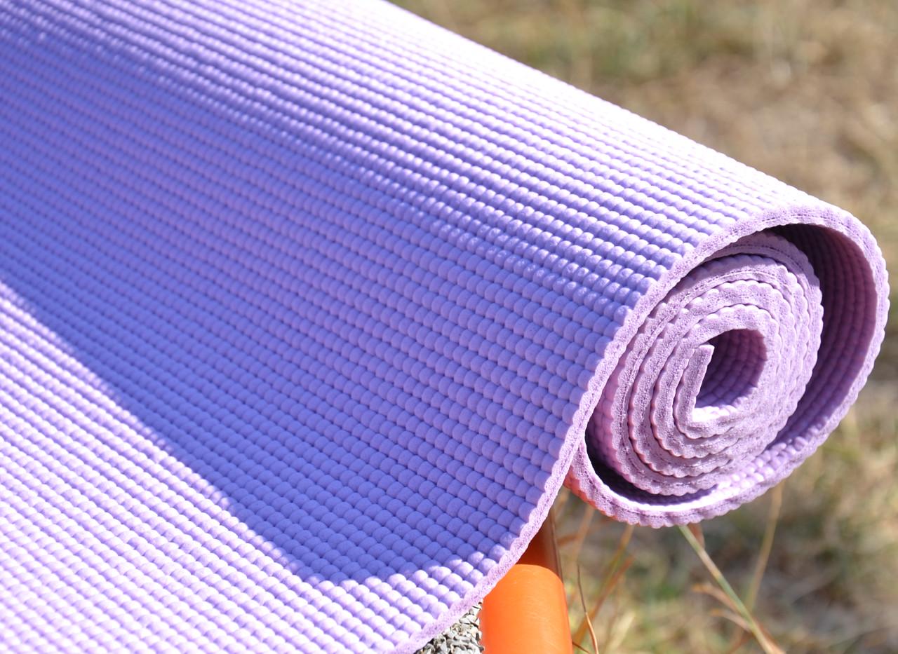 Килимок для йоги та фітнесу PowerPlay 4010 PVC Yoga Mat Лавандовий (20176189) - фото 5