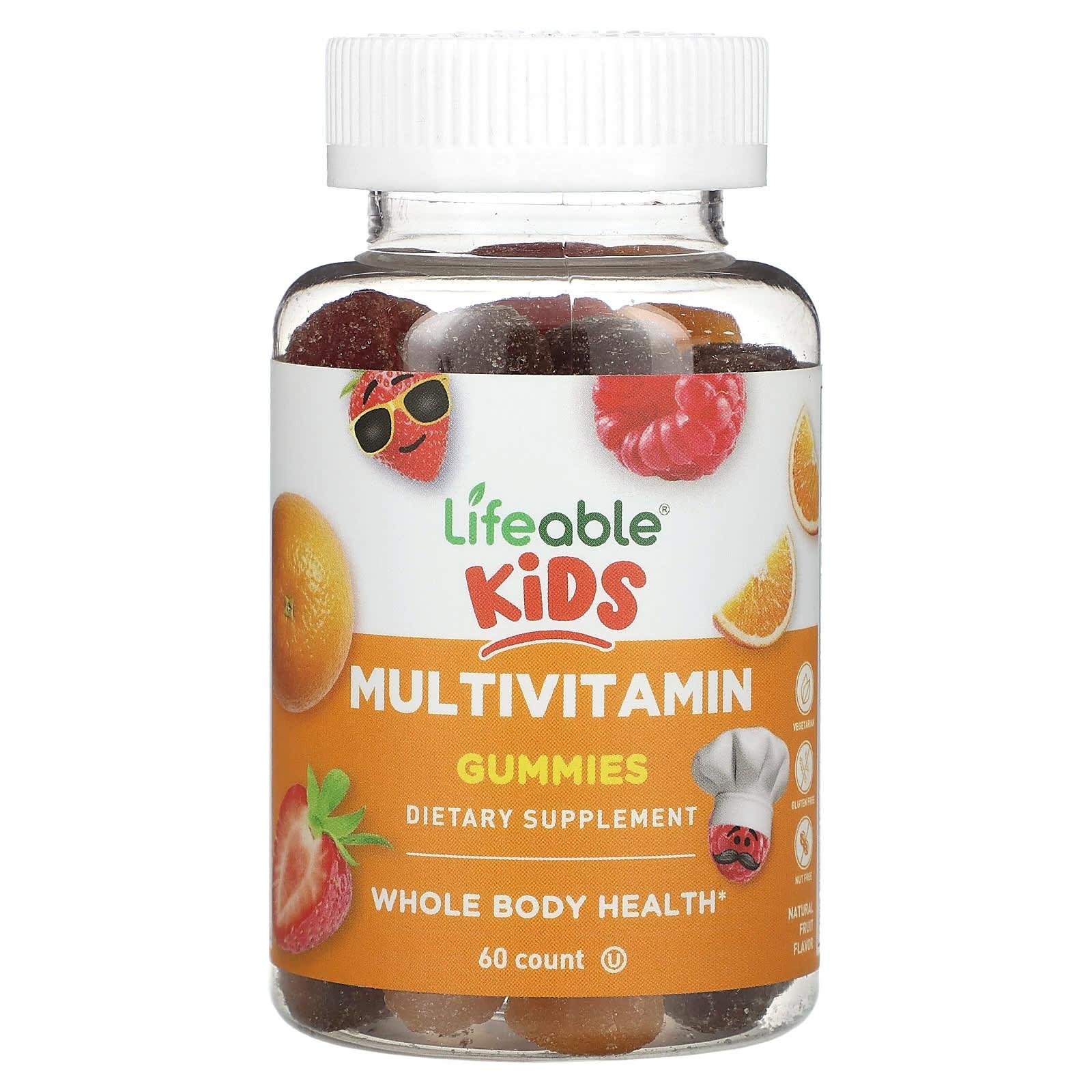 Мультивитамины для детей Lifeable Kids Multivitamin Gummies вкус фруктов 60 мармеладок (2766479555)