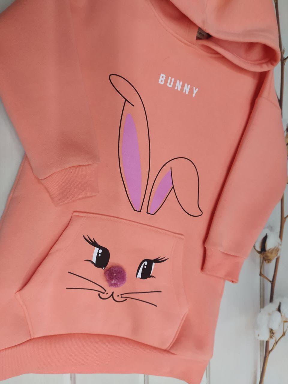 Туніка Tocka kids з зайкою для дівчинки 104 см Пудровий (0132180/104) - фото 2