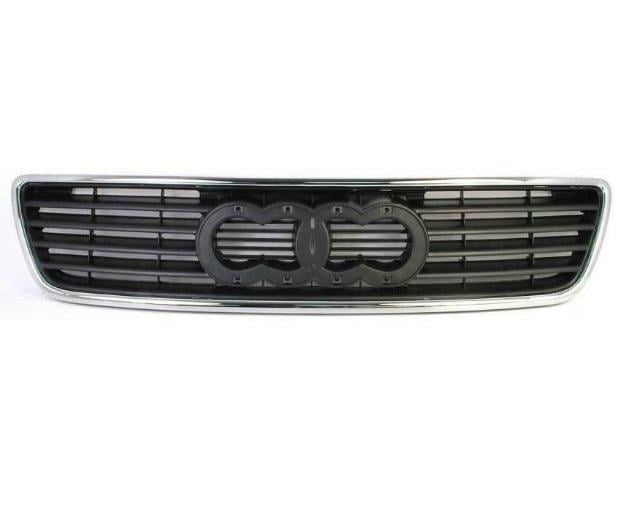 Решетка радиатора AVTM Audi A6 94-98 открытая без эмблемы Черный/Хром (180013990)