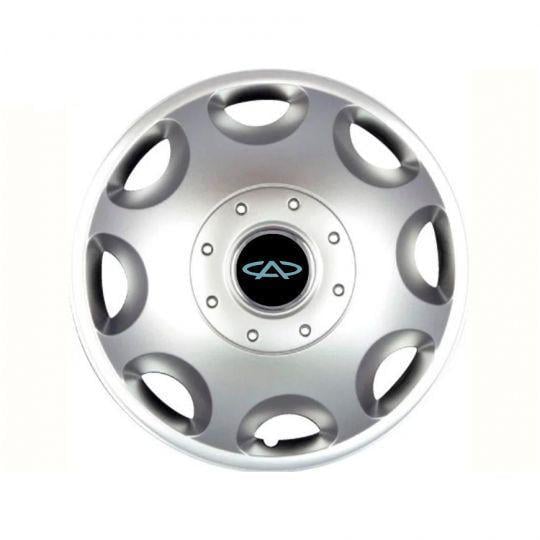 Ковпаки автомобільні SKS 300 R15 з логотипом Chery 4 шт. Сріблястий