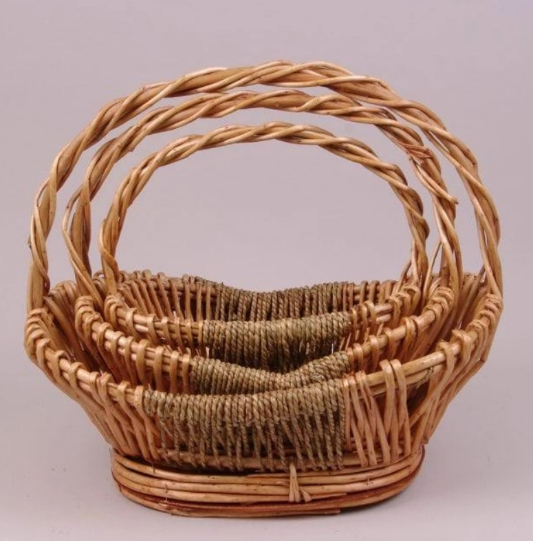 Комплект корзин из лозы 3 шт. (38968)