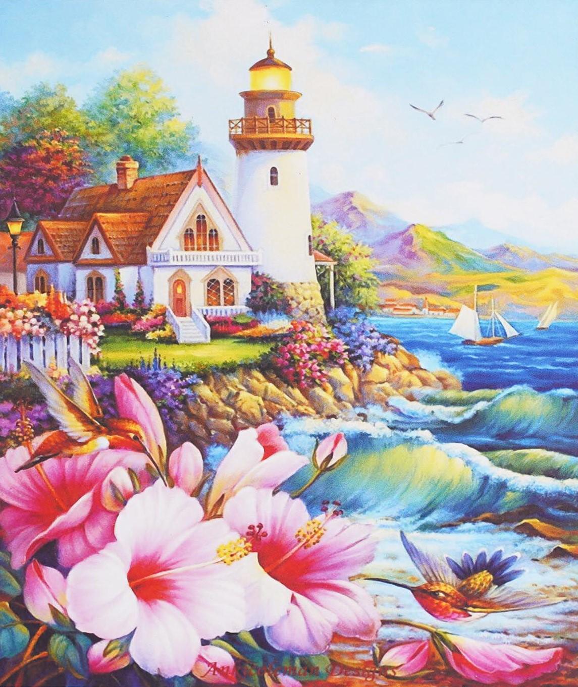 Алмазная мозаика TK Group Дом на берегу 30х40 см (GB80752)