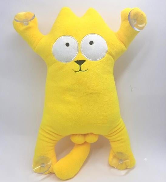 Мягкая игрушка Копица Сувенир на присосках 1/1 Котик 31 см Желтый (00284-134)