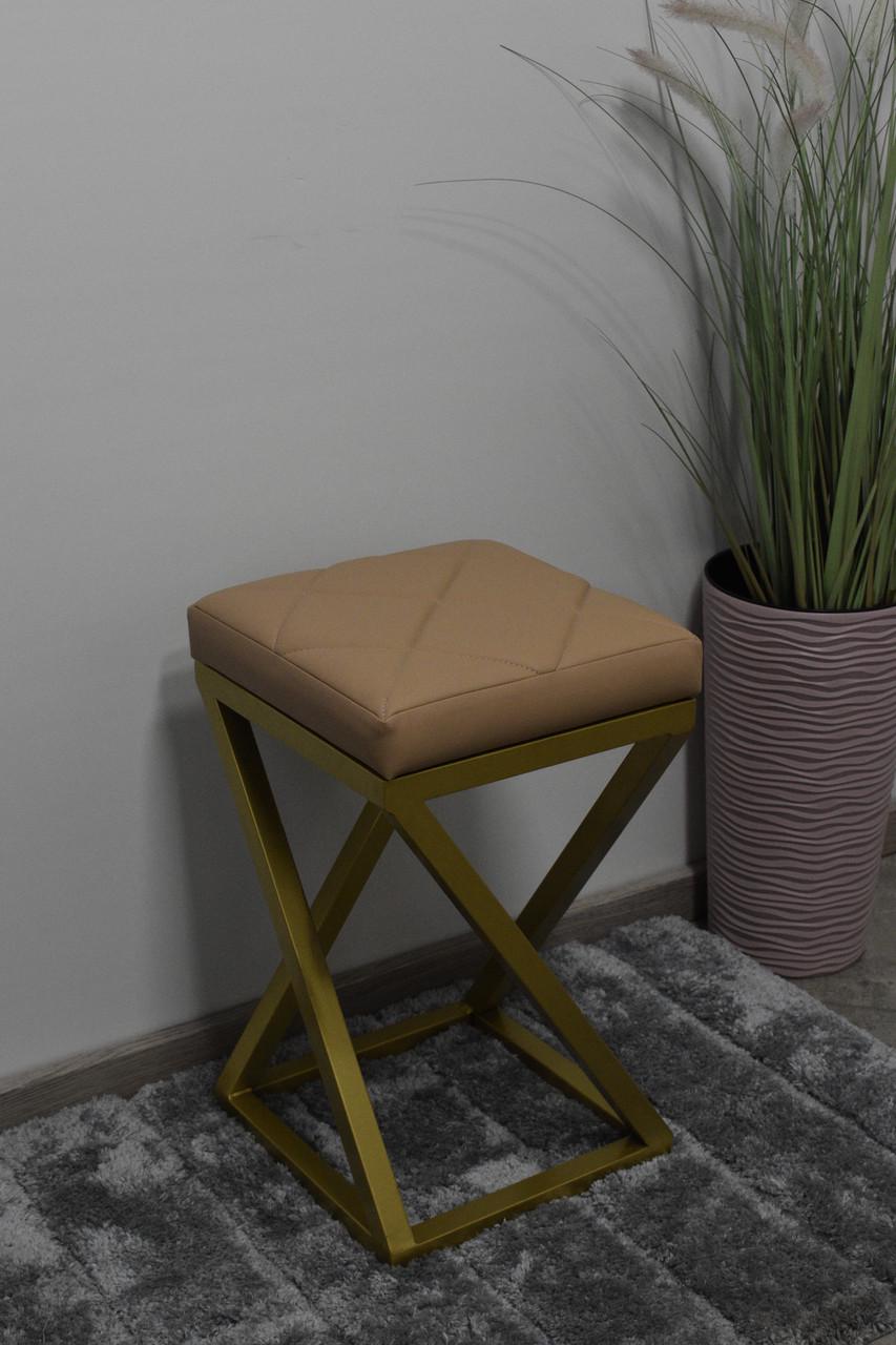 Табурет кухонний Каламіт-Z Лофт з м'яким сидінням 30х30х45 см Світло-бежевий (29519064)